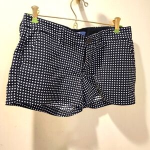 Old Navy black and white  polka Dot Cotton Blend  chino shorts size 0